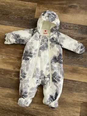 Reima White Printed Winter Puffer Snowsuit for Kids